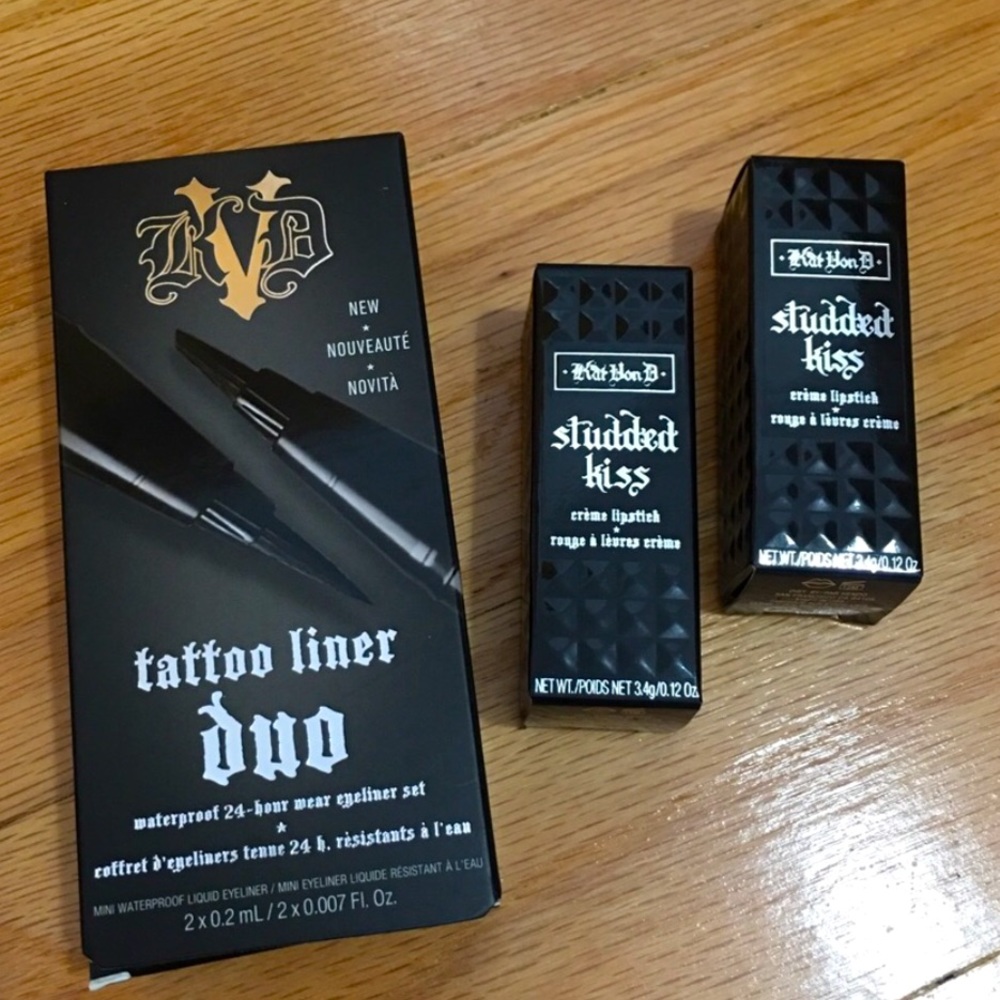 KVD lipstick & liquid eyeliner